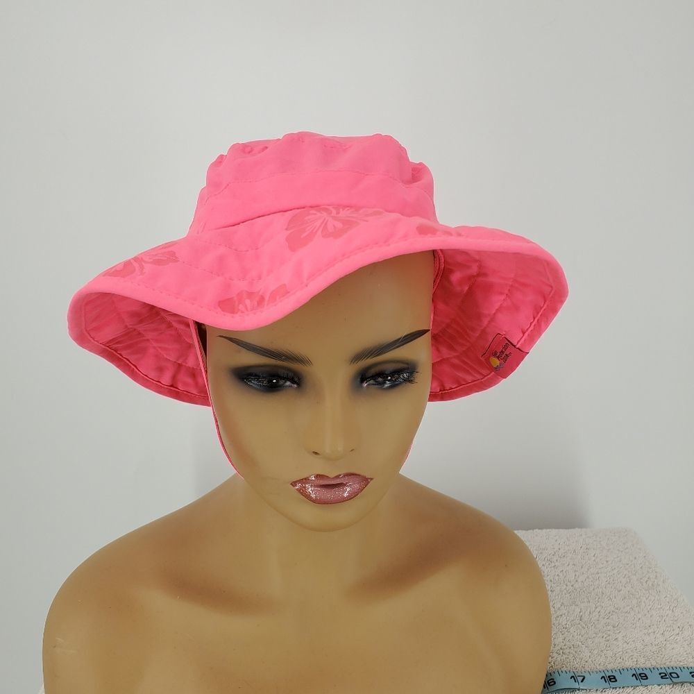 Sun Protection Zone UPF 50+ Pink Bucket Hat With Velcro Straps
